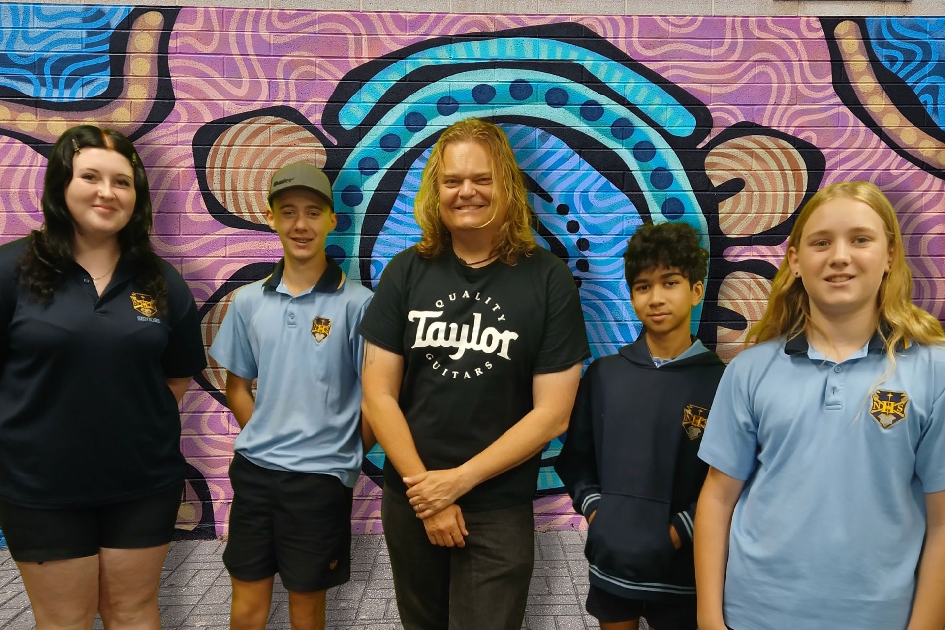 Scott Darlow with NHS First Nations students